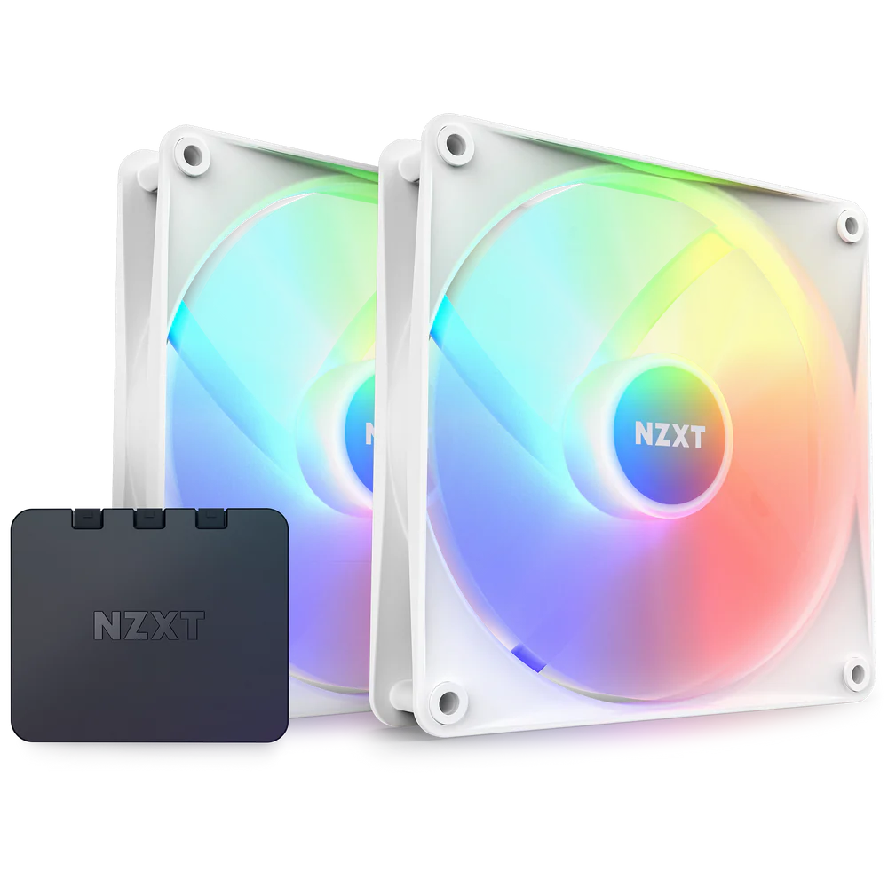 NZXT F140RGB Core Twin Pack White